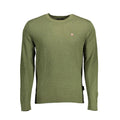 Green Cotton Men Sweater