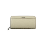 Beige Polyurethane Women Wallet