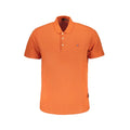 Orangenes Polohemd aus Baumwolle für Herren