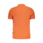 Orangenes Polohemd aus Baumwolle für Herren