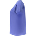 Blue Cotton Women T-Shirt