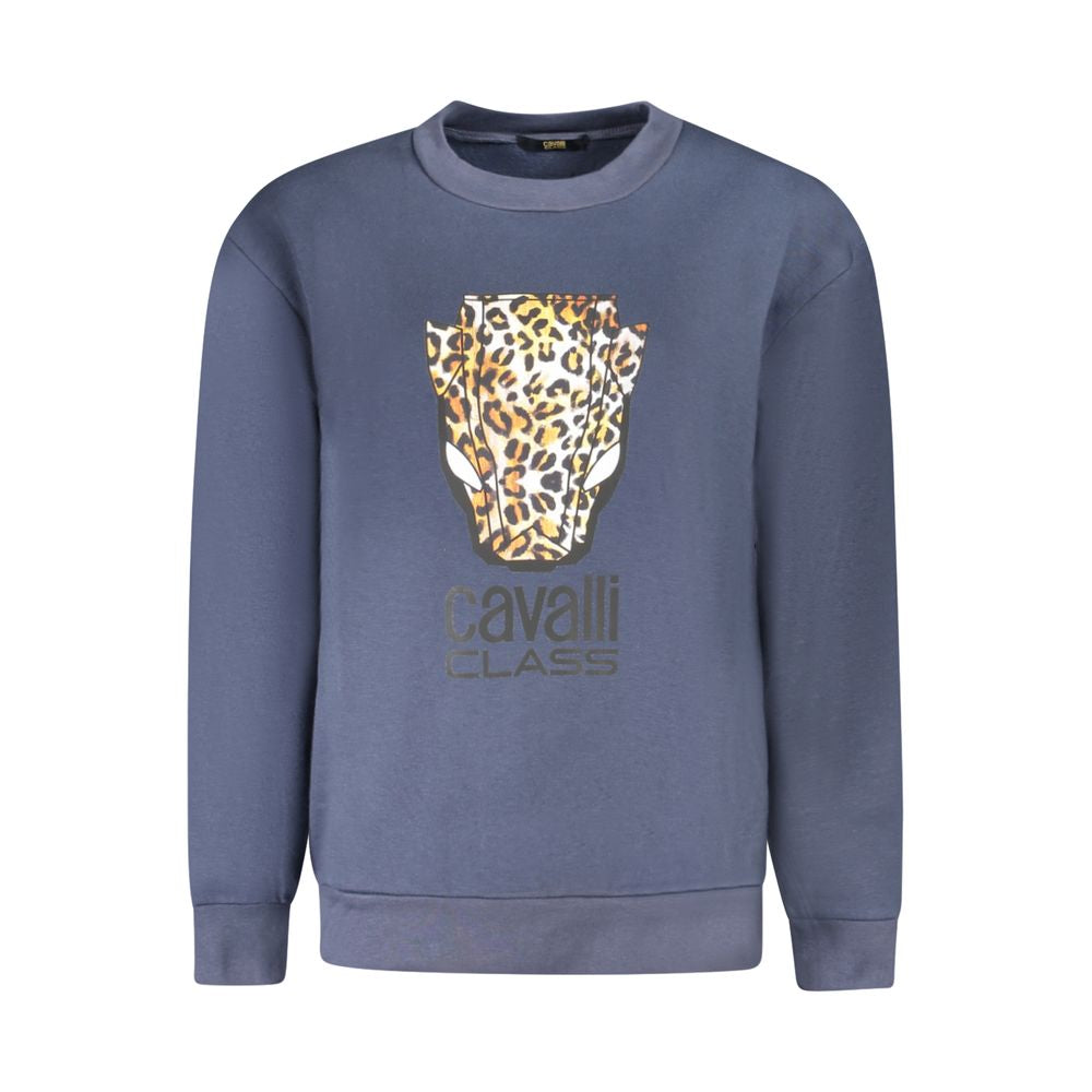 Blaues Polyester-Sweatshirt für Damen