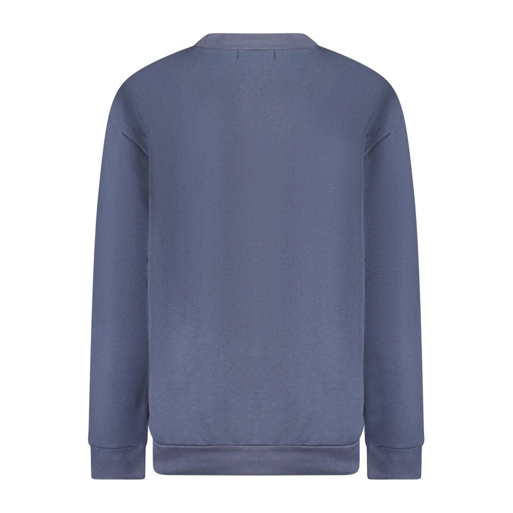Blaues Polyester-Sweatshirt für Damen