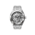 Silberne Edelstahl-Dresswatch