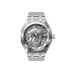 Silberne Edelstahl-Dresswatch