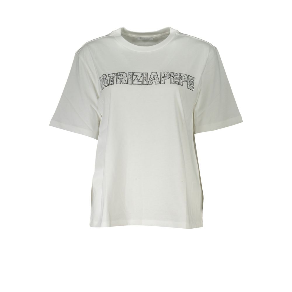 Weißes Baumwoll-T-Shirt