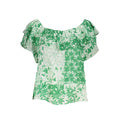 Grünes Baumwoll-T-Shirt für Damen