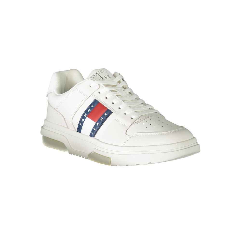 White Polyurethane Men's Sneaker