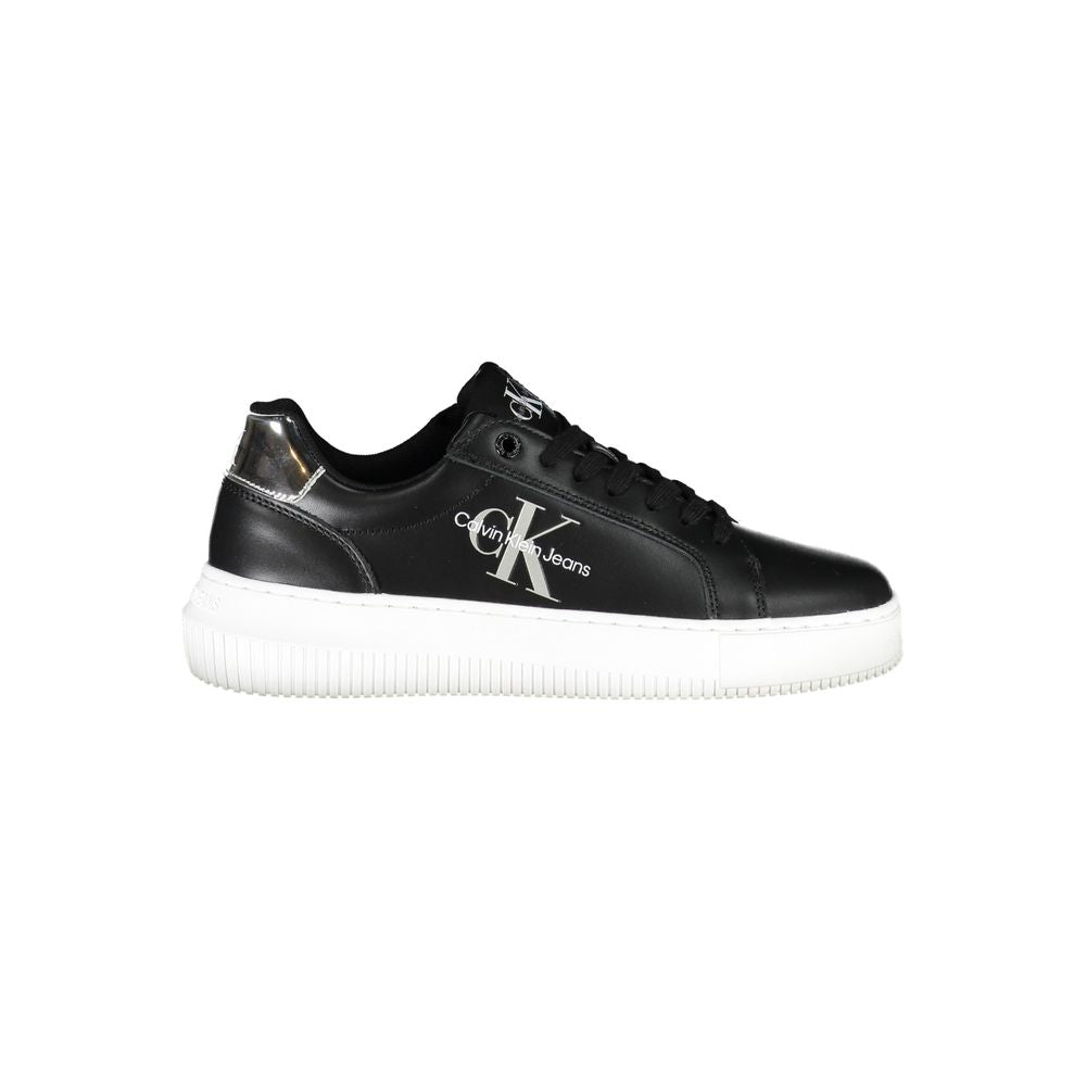 Schwarzer Damen-Sneaker aus Leder