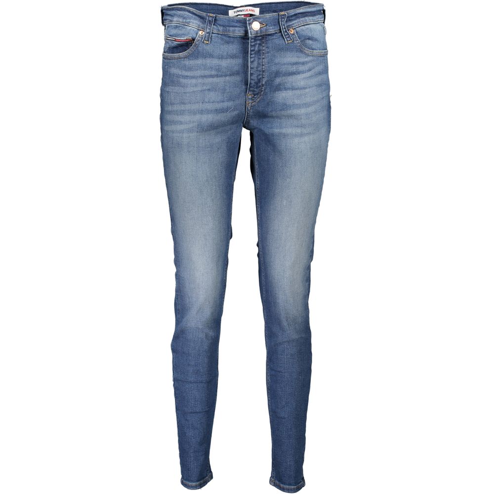 Blauer Damen Skinny Jean aus Baumwolle