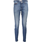 Blauer Damen Skinny Jean aus Baumwolle
