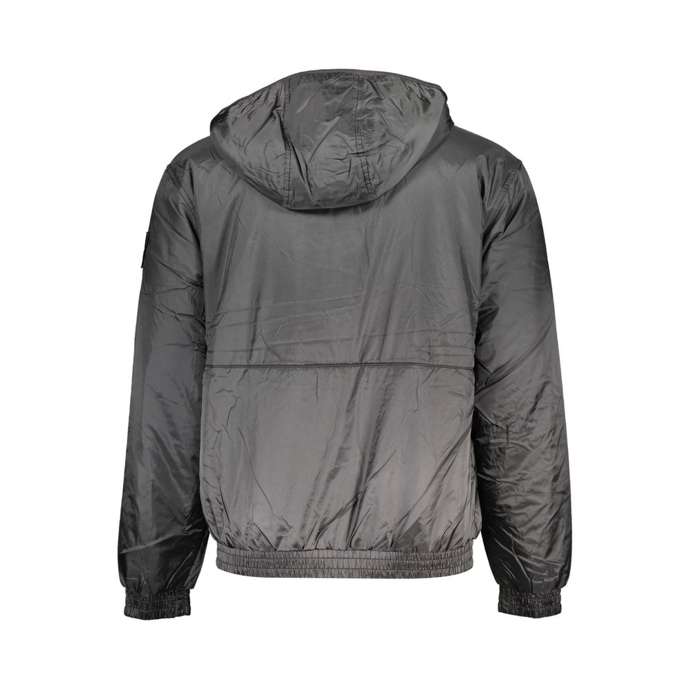 Schwarze Polyester-Herrenjacke