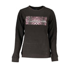 Black Cotton Women Sweatshirt