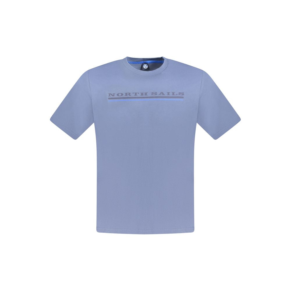 Blaues Baumwoll-Herren-T-Shirt