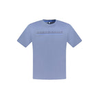 Blaues Baumwoll-Herren-T-Shirt