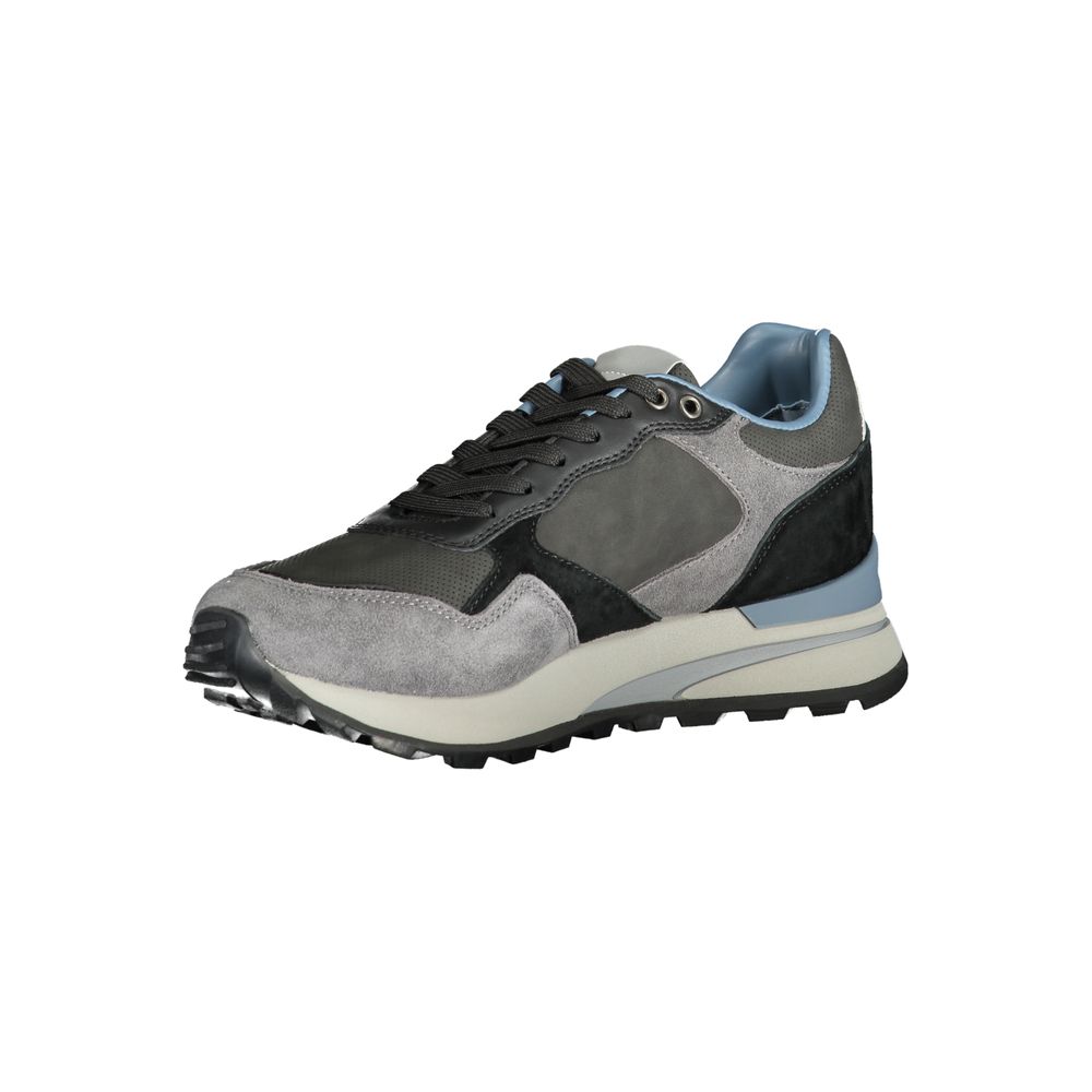 Grauer Polyurethan Herren-Sneaker