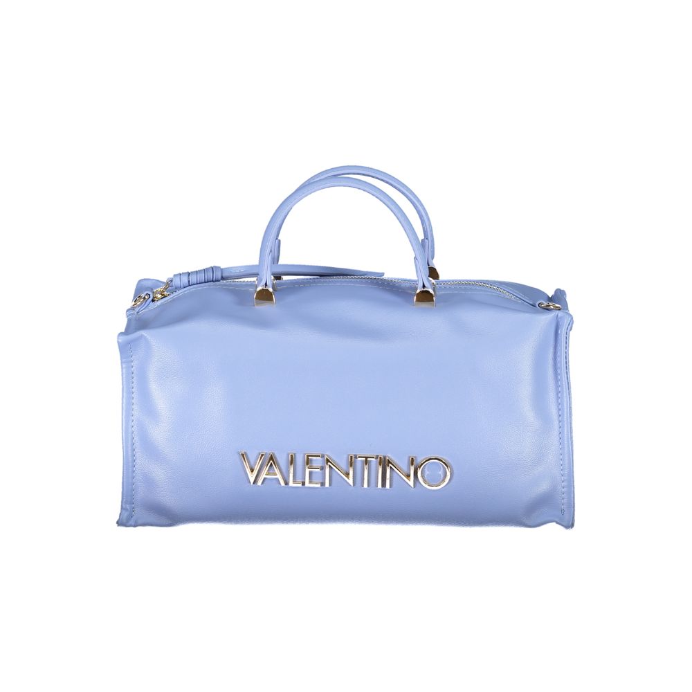 Light Blue Polyurethane Women's Bag