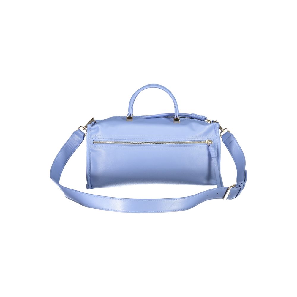 Light Blue Polyurethane Women's Bag