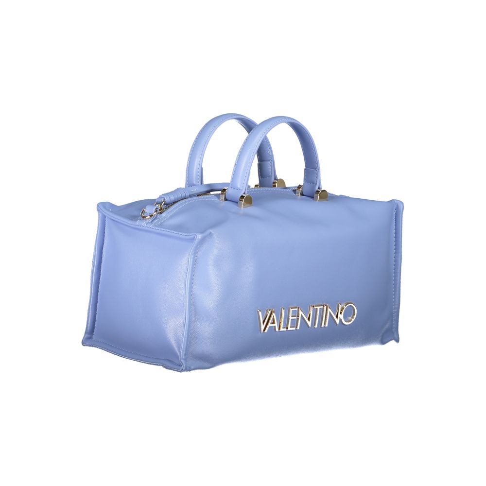 Light Blue Polyurethane Women's Bag