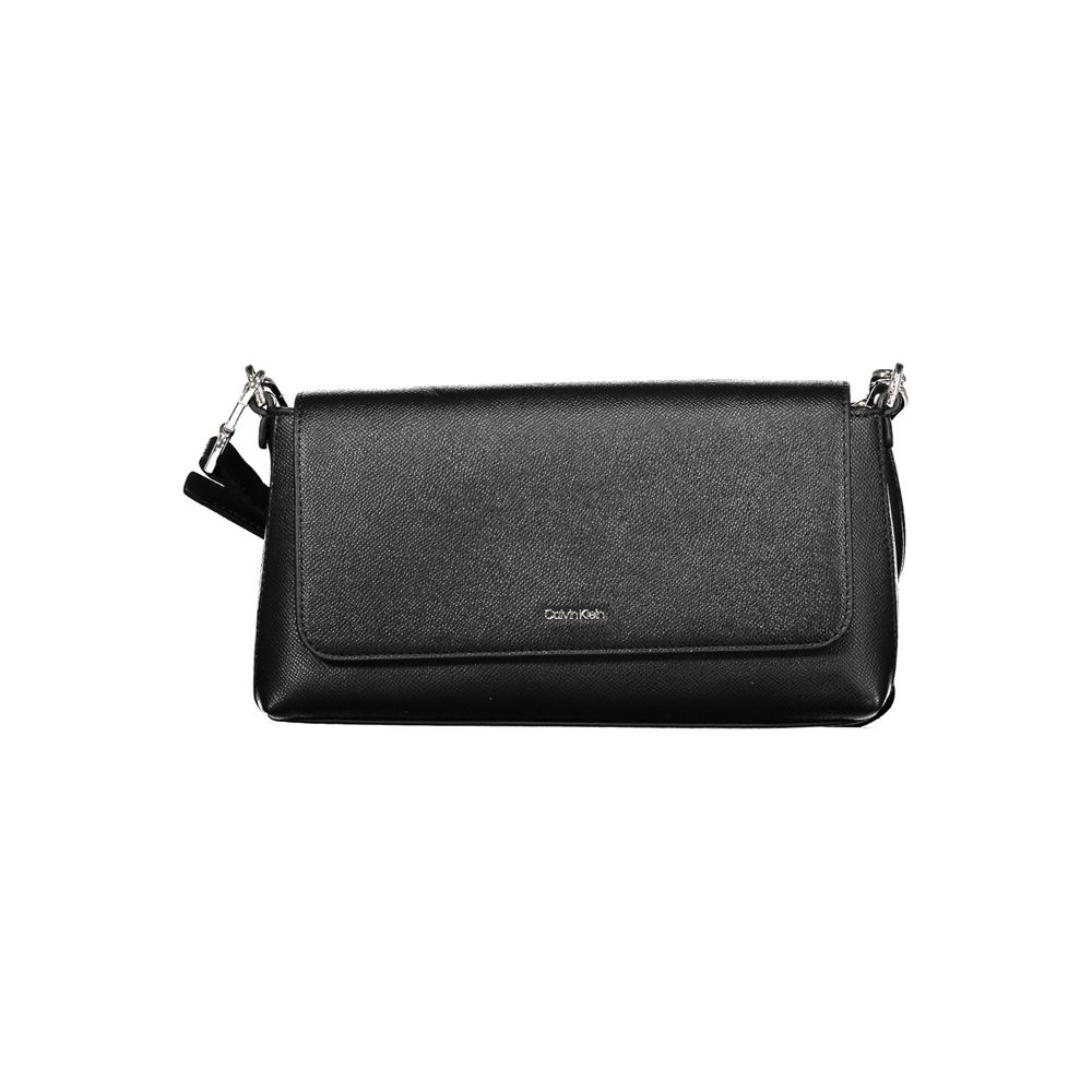 Schwarze Damenhandtasche aus Polyurethan
