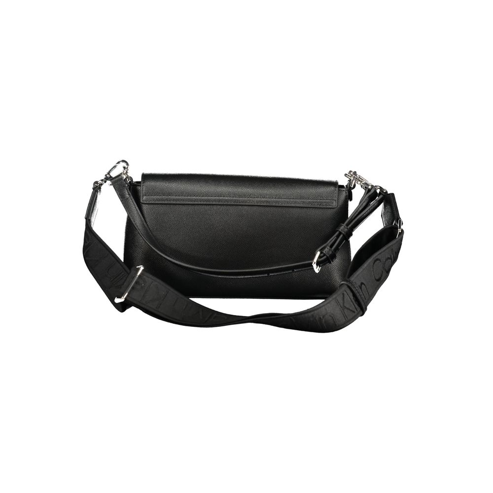 Schwarze Damenhandtasche aus Polyurethan