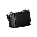 Schwarze Damenhandtasche aus Polyurethan