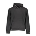 Schwarzes Herren-Sweatshirt aus Baumwolle mit Kapuze
