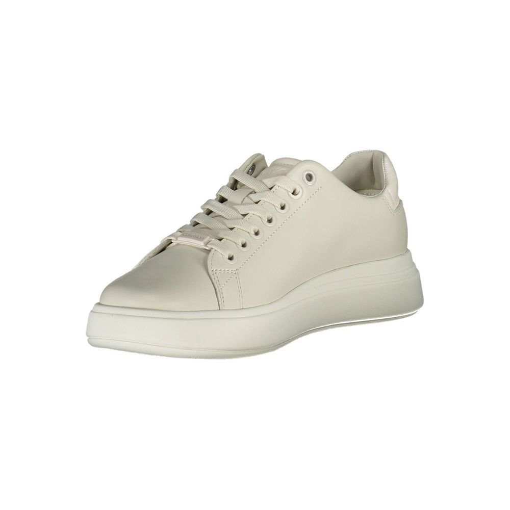 Beigefarbener Damen-Sneaker aus Leder