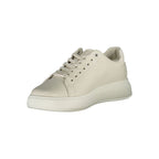 Beigefarbener Damen-Sneaker aus Leder