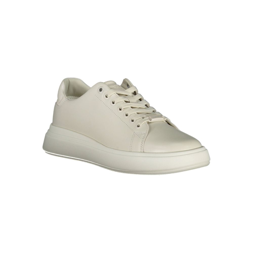 Beigefarbener Damen-Sneaker aus Leder