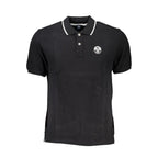 Schwarzes Baumwoll-Polohemd für Herren