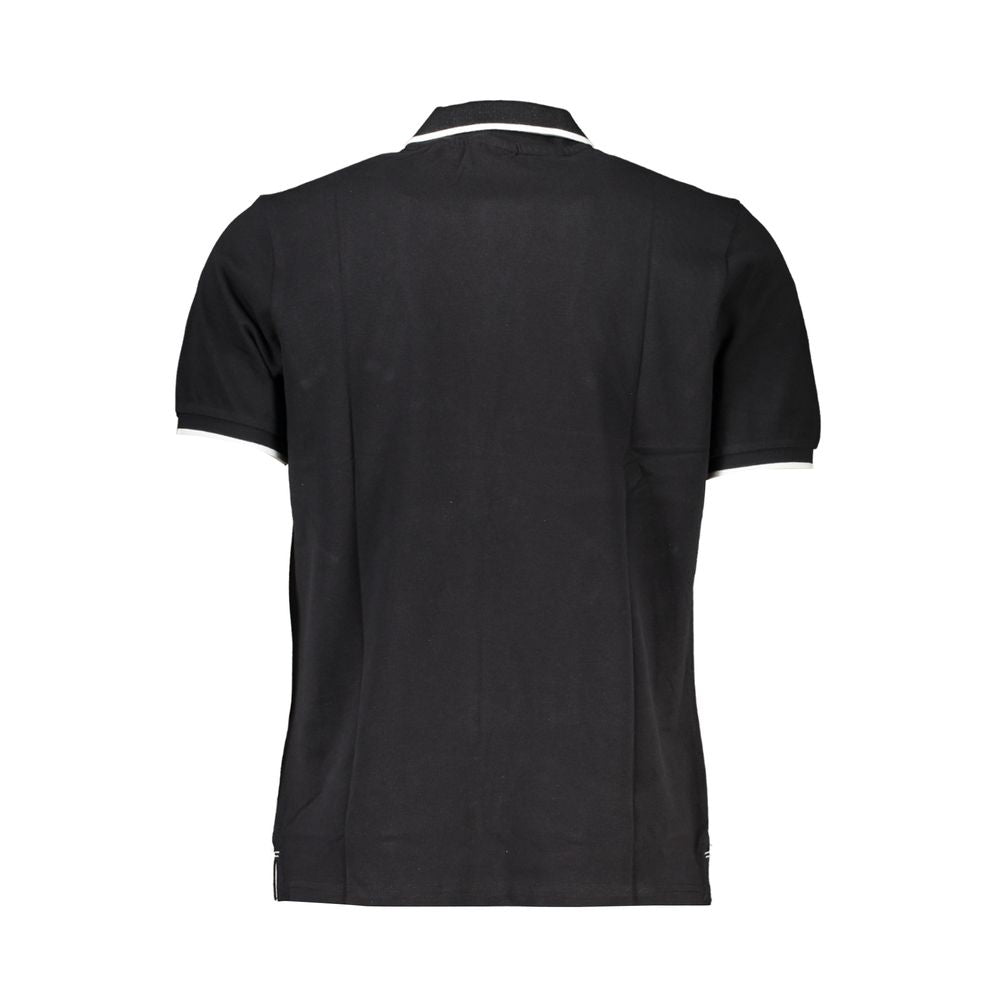 Schwarzes Baumwoll-Polohemd für Herren