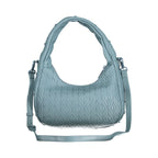 Damenhandtasche aus blauem Polyurethan