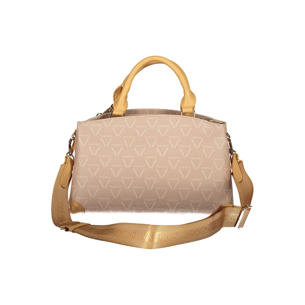 Beigefarbene Damenhandtasche aus Polyurethan