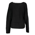 Black Tessuto Damen Pullover