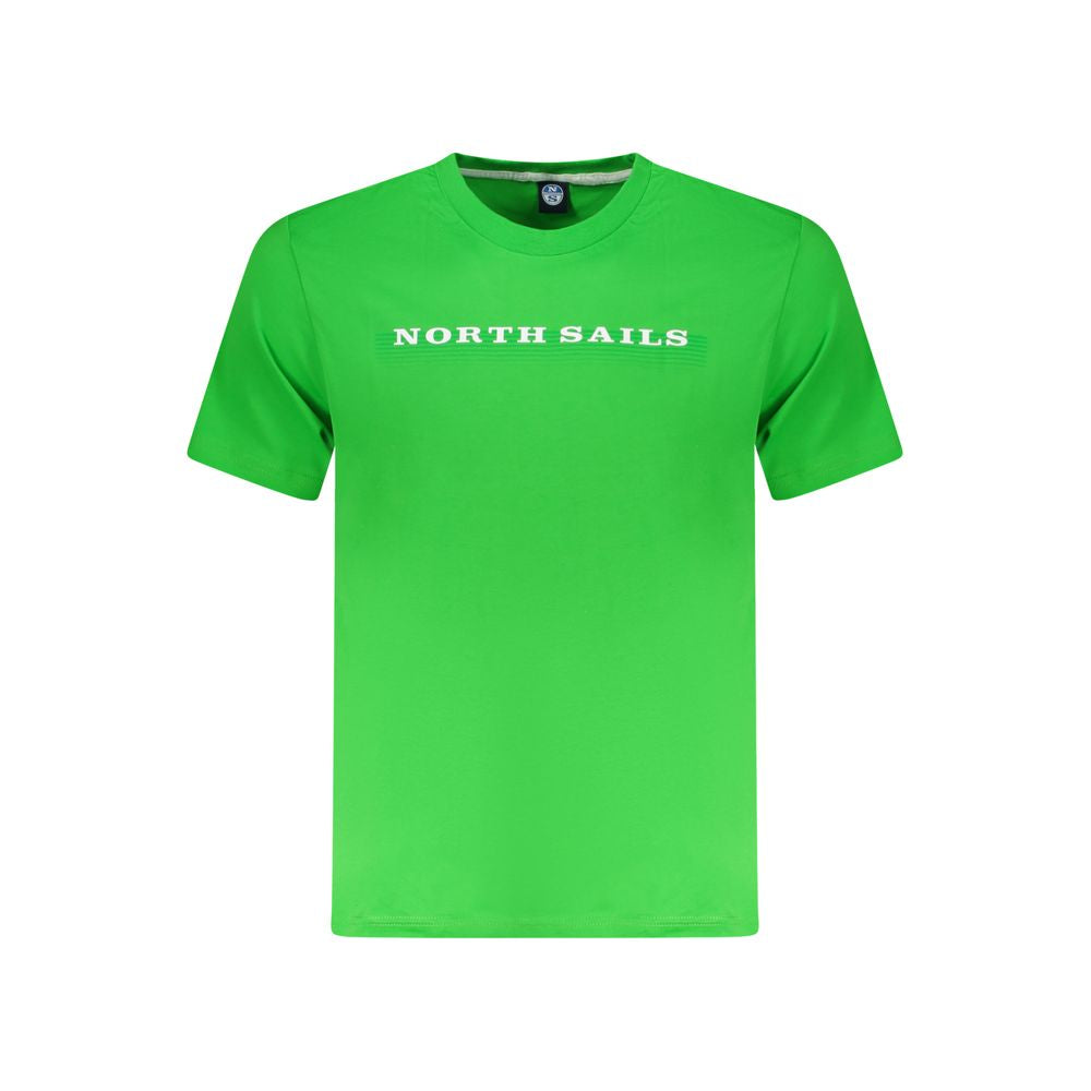 Grünes Baumwoll-Herren-T-Shirt