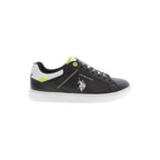 Black Polyester Men's Sneaker