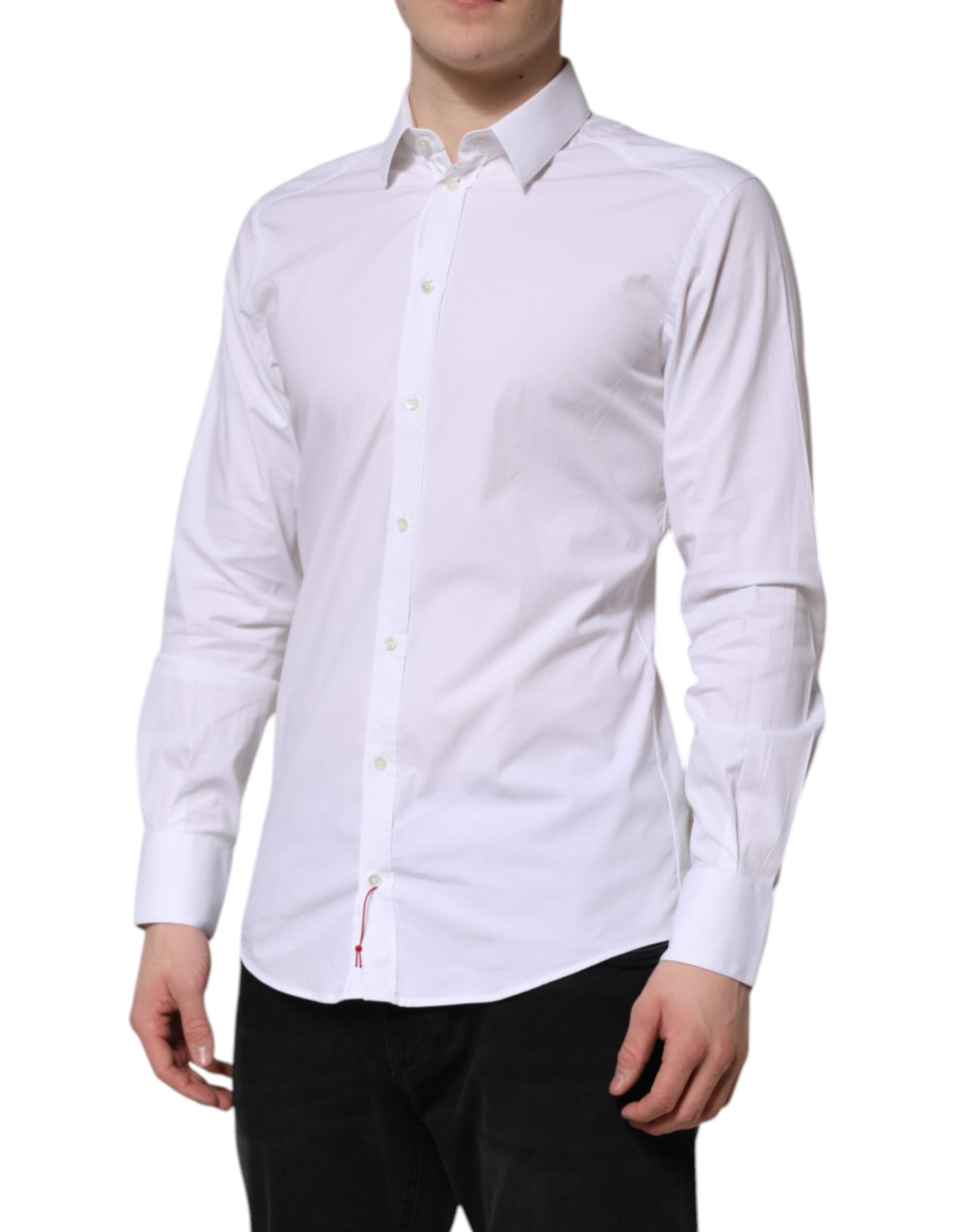 White GOLD Baumwollkleid Businesshemd