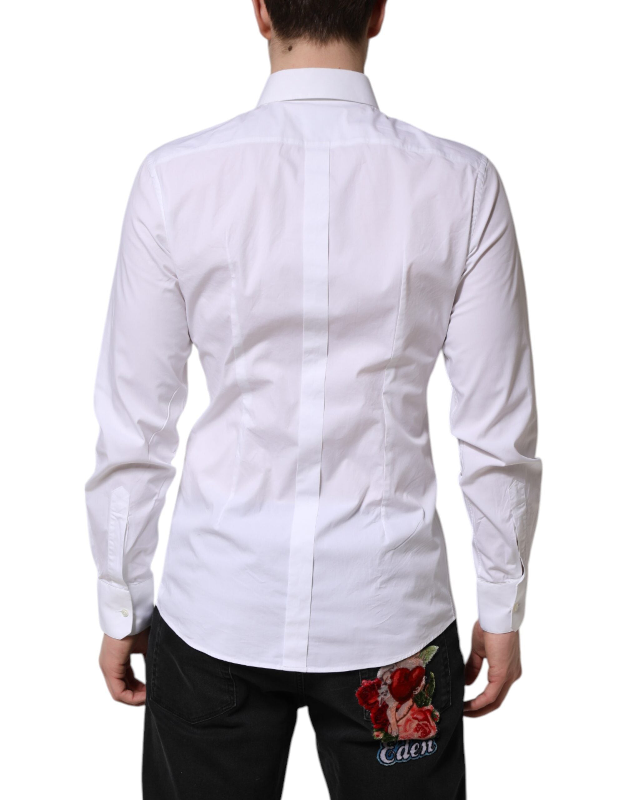 White GOLD Baumwollkleid Businesshemd