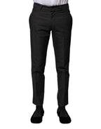 Pantaloni Eleganti Fantasia Cotone Grigio
