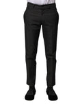 Pantaloni Eleganti Fantasia Cotone Grigio
