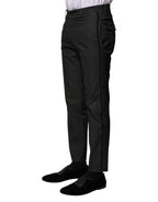 Pantaloni Eleganti Fantasia Cotone Grigio