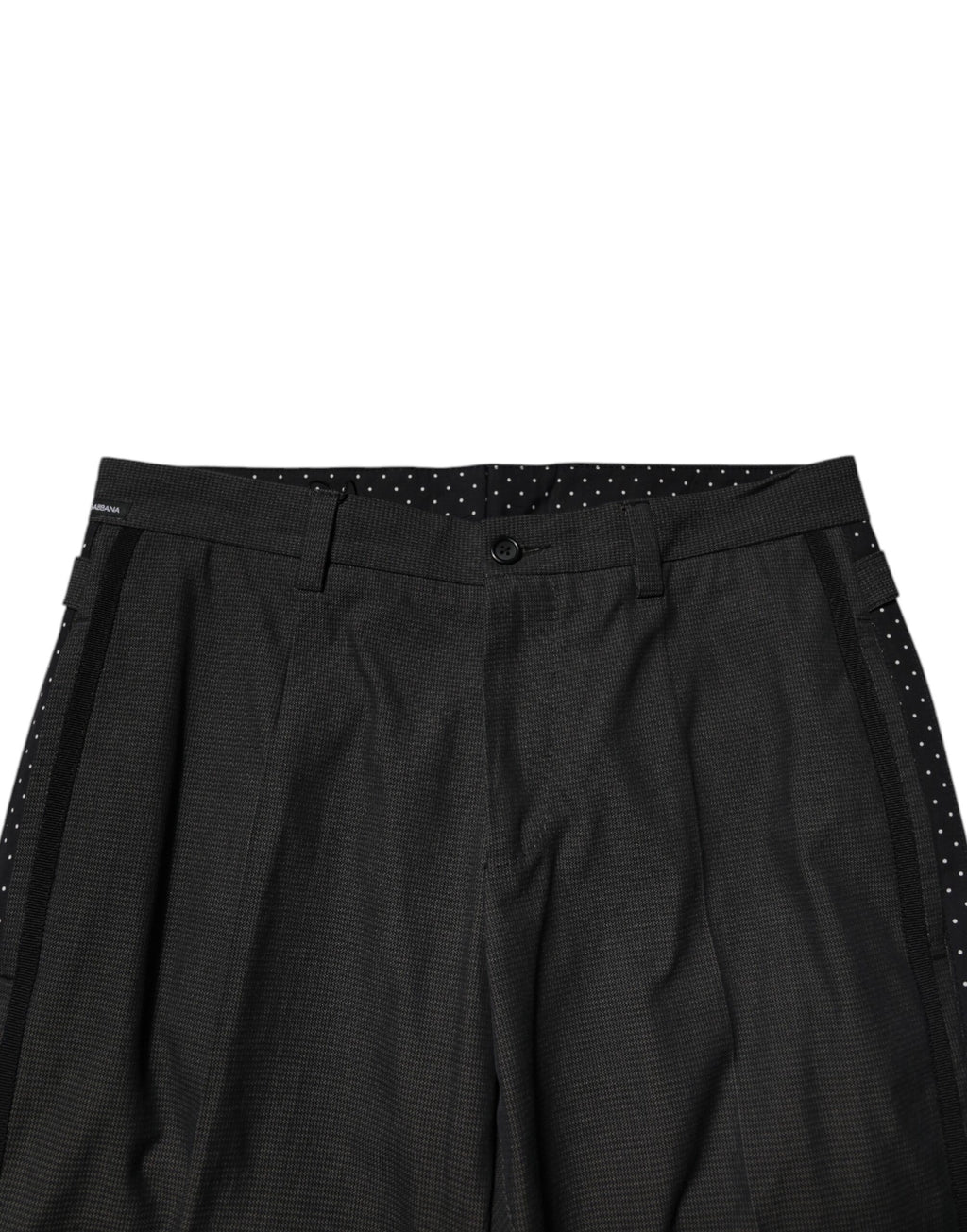 Pantaloni Eleganti Fantasia Cotone Grigio