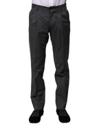 Graue gestreifte elegante Baumwollhose