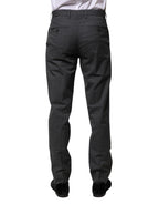 Graue gestreifte elegante Baumwollhose