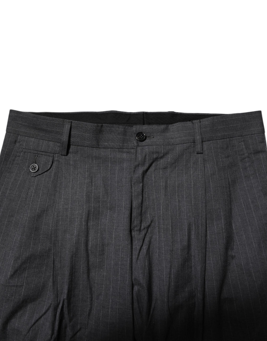 Graue gestreifte elegante Baumwollhose