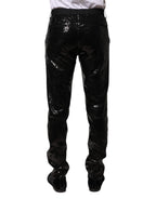 Black Sequined Embellishment Pants