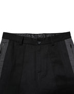 Black Gray Fantasy Cotton Formal Slim Pants