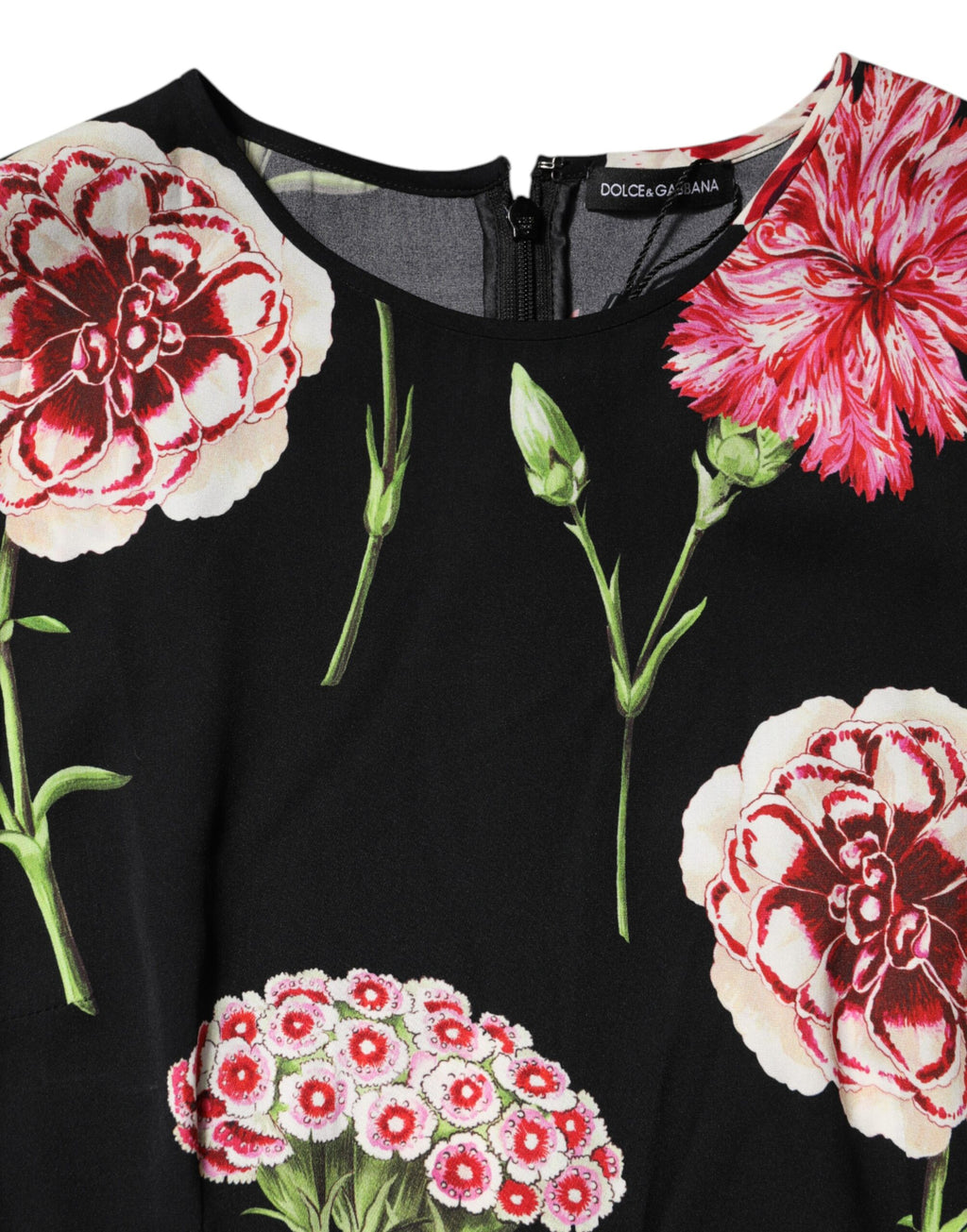 Schwarze ärmellose Tanktop-Bluse mit Blumenmuster