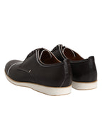 Dark Brown Leather Derby Lace Up Dress Formal Shoes